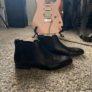 Bp. Easton Water Resistant Chelsea Boot black leather mens size 41